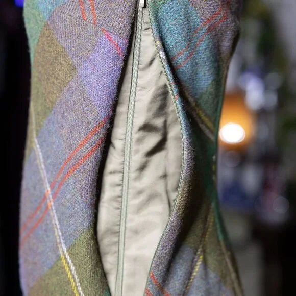 Rugby Ralph Lauren Tartan Wool Strapless Dress – Bias Cut – Size 8 - Picture 9 of 10